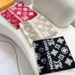 LV 3D立體老花圍巾