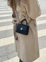 CHANEL COCO HANDLE菱格縫線粒紋牛皮金鍊：圖片 2