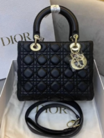 Dior 黑色 Cannage 籐格紋羊皮